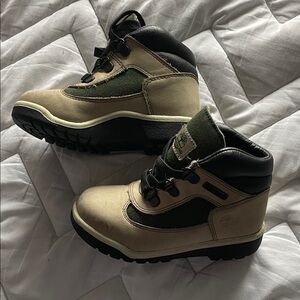 Timberland Kids Tan and Black Boots